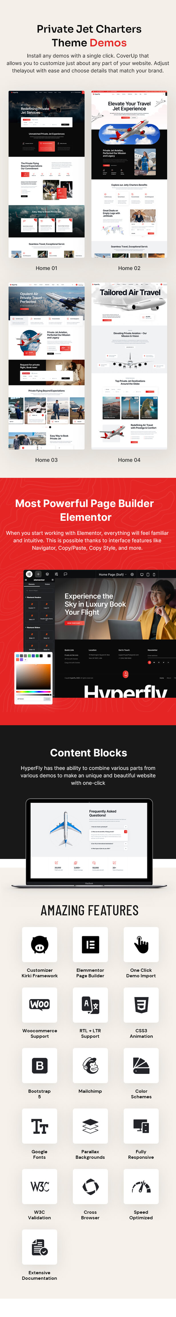 HyperFly - Private Jet Charter & Aviation WordPress Theme - 2
